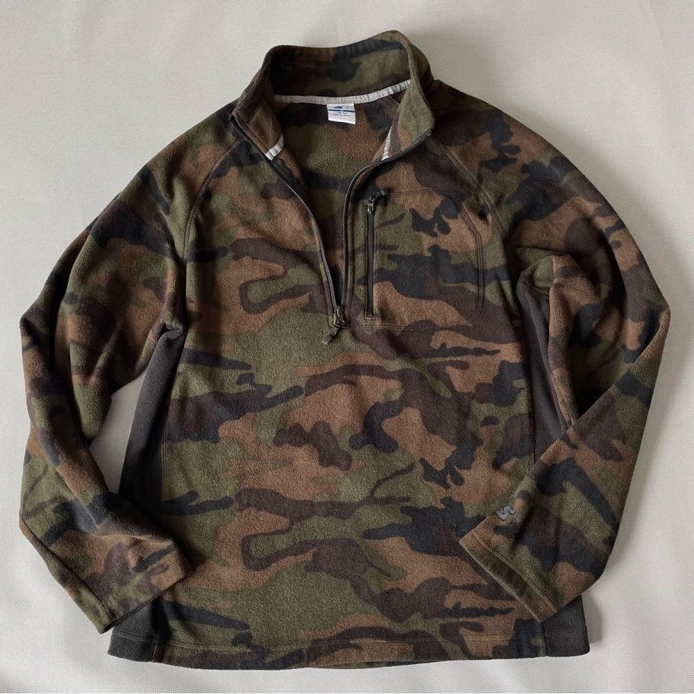 STARTER Vintage Camouflaged Pullover 1/4 Zip Fleece EUC Men’s Size M